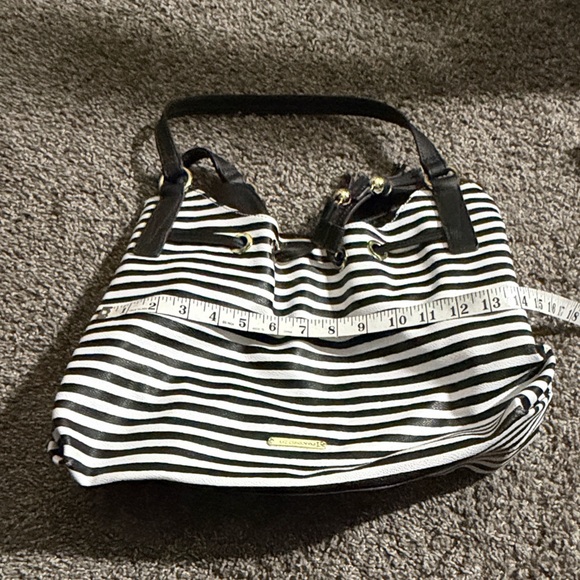 Liz Claiborne Black and White Striped Women's Bag - Picture 8 of 9